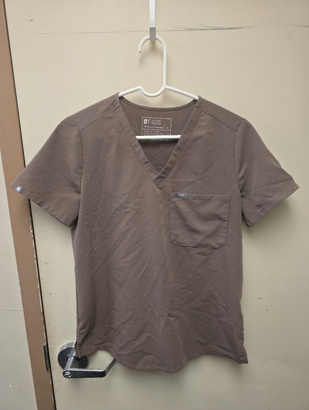 FIGS V-Neck Scrub Top - Brown